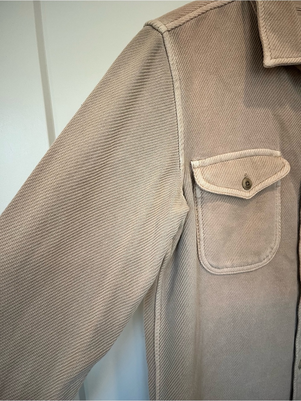 Outerknown Blanket Shirt/Shacket Organic Oatmeal Cotton Hiking Preppy Cabin XS - Picture 2 of 8